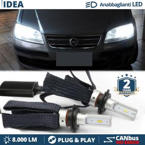 H7 LED Kit für Fiat Idea Abblendlicht CANbus Birnen | 6500K Weißes Eis 8000LM