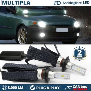 H7 LED Kit für Fiat Multipla 1 Abblendlicht CANbus Birnen | 6500K Weißes Eis 8000LM