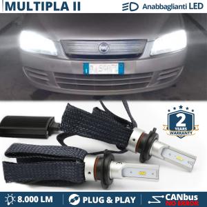 H7 LED Kit für Fiat Multipla 2 Abblendlicht CANbus Birnen | 6500K Weißes Eis 8000LM