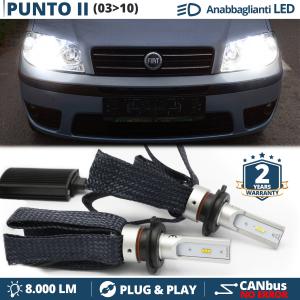 H7 LED Kit für Fiat Punto 2 188 Facelift Abblendlicht CANbus Birnen | 6500K Weißes Eis 8000LM