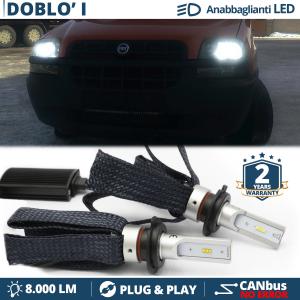 H7 LED Kit für Fiat Doblò 1 Abblendlicht CANbus Birnen | 6500K Weißes Eis 8000LM