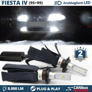 H7 LED Kit für Ford FIESTA mk4 95-99 Abblendlicht CANbus Birnen | 6500K Weißes Eis 8000LM