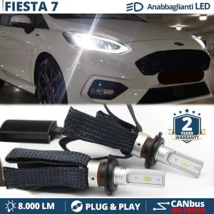 H7 LED Kit für Ford FIESTA MK7 17-21 Abblendlicht CANbus Birnen | 6500K Weißes Eis 8000LM
