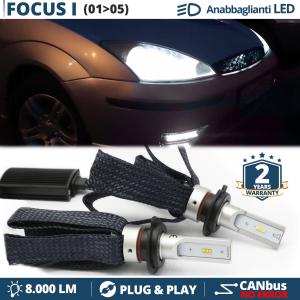 H7 LED Kit für Ford FOCUS mk1 Facelift Abblendlicht CANbus Birnen | 6500K Weißes Eis 8000LM