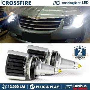 H7 LED Kit for Chrysler Crossfire Low Beam | Led Bulbs Ice White CANbus 55W | 6500K 12000LM