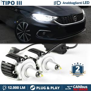 H7 LED Kit für Fiat Tipo 3 Abblendlicht | LED Birnen CANBUS Weiß Eis | 6500K 12000LM
