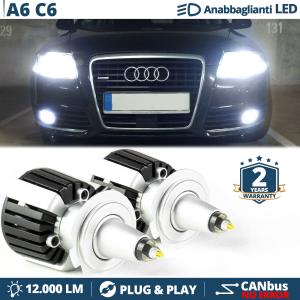 Kit LED H7 pour Audi A6 (C6) Feux de Croisement | Ampoules LED CANbus Blanc Pur | 6500K 12000LM