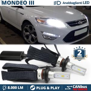 H7 LED Kit for Ford Mondeo mk4 Low Beam CANbus Bulbs | 6500K Cool White 8000LM