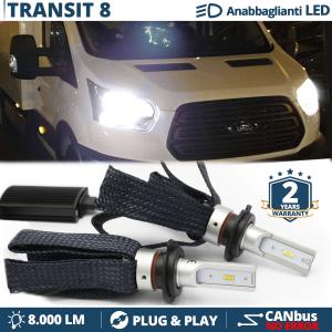 H7 LED Kit für Ford Transit mk8 von 2014 Abblendlicht CANbus Birnen | 6500K Weißes Eis 8000LM