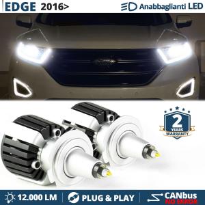 Kit LED H7 pour Ford Edge Feux de Croisement | Ampoules LED CANbus Blanc Pur | 6500K 12000LM