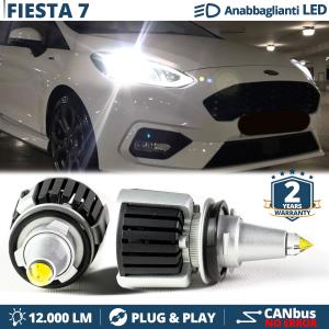 H7 LED Kit for Ford Fiesta mk7 Low Beam | Led Bulbs Ice White CANbus 55W | 6500K 12000LM