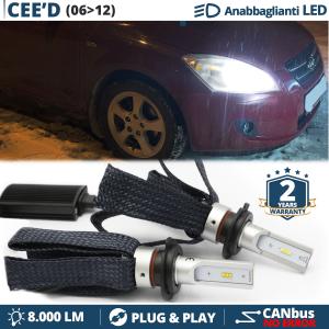 H7 LED Kit for Kia Cee'd 1 Low Beam CANbus Bulbs | 6500K Cool White 8000LM