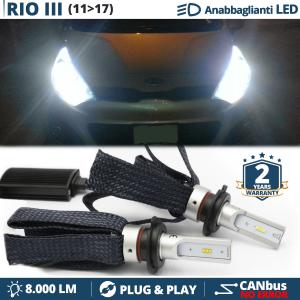 H7 LED Kit for Kia Rio 3 Low Beam CANbus Bulbs | 6500K Cool White 8000LM