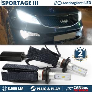 H7 LED Kit for Kia Sportage 3 Low Beam CANbus Bulbs | 6500K Cool White 8000LM