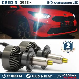 H7 LED Kit for Kia Ceed 3 Low Beam | LED Bulbs CANbus 6500K 12000LM