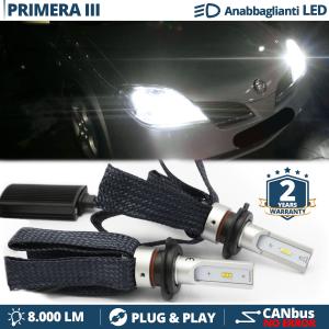 H7 LED Kit für Nissan Primera 3 P12 Abblendlicht CANbus Birnen | 6500K Weißes Eis 8000LM