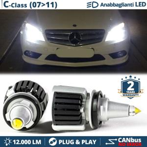 Kit Lampadine LED per Mercedes Classe C W204 Anabbaglianti H7 Luce Bianca CANbus 6500K