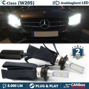 Kit Lampadine LED per Mercedes Classe C W205 Anabbaglianti H7 Luce Bianca CANbus 6500K