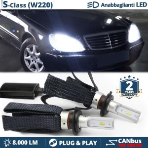 Kit LED H7 pour Mercedes Classe S W220 Feux de Croisement CANbus | 6500K Blanc Pur 8000LM