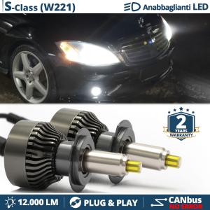 Kit LED H7 pour Mercedes Classe S W221 Feux de Croisement | Ampoules Led CANbus 6500K 12000LM