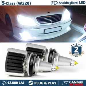 Bombillas LED H7 para Mercedes Clase S W220 Luces de Cruce CANbus 55W | 6500K 12000LM