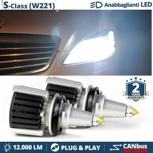 Kit LED H7 per Mercedes Classe S W221 Luci Anabbaglianti CANbus Bianco Potente | 6500K 12000LM