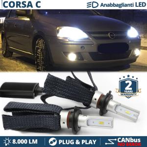 Kit Lampadine LED per Opel Corsa C Anabbaglianti H7 CANbus | Bianca POTENTE 6500K 8000LM