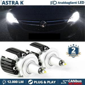 Kit Luci LED H7 Per Opel Astra K Anabbaglianti Fari Lenticolari CANbus 55W 12000LM