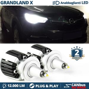 H7 LED Kit für Opel Grandland X Abblendlicht | LED Birnen CANBUS Weiß Eis | 6500K 12000LM