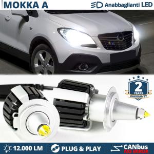 H7 LED Kit für Opel Mokka A Abblendlicht | LED Birnen CANBUS Weiß Eis | 6500K 12000LM