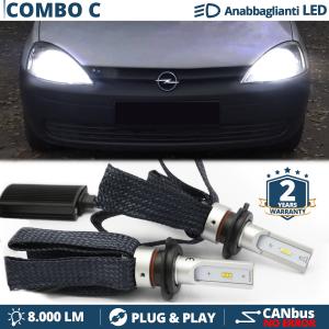 Kit LED H7 para Opel Combo C Luces de Cruce CANbus | 6500K Blanco Frío 8000LM