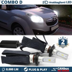 Kit LED H7 para Opel Combo D Luces de Cruce CANbus | 6500K Blanco Frío 8000LM