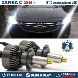 Kit LED H7 pour Opel ZAFIRA C Phase 2 Feux de Croisement | Ampoules Led CANbus 6500K 12000LM