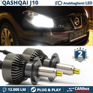 Kit LED H7 pour Nissan Qashqai J10 10-14 Feux de Croisement | Ampoules Led CANbus 6500K 12000LM