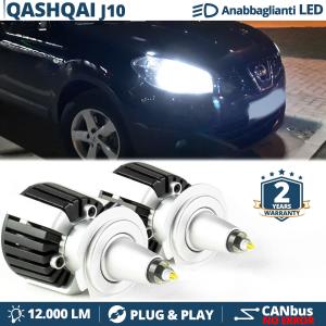 H7 LED Kit für Nissan Qashqai J10 Facelift Abblendlicht Linsenscheinwerfer | CANbus Birnen 6500K 12000LM