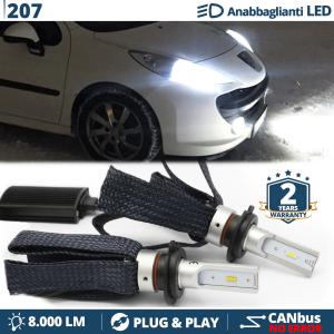 Kit LED H7 pour Peugeot 207 Feux de Croisement CANbus | 6500K Blanc Pur 8000LM