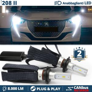 H7 LED Kit für Peugeot 208 2 Abblendlicht CANbus Birnen | 6500K Weißes Eis 8000LM
