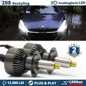 Kit LED H7 pour Peugeot 208 Phase 2 Feux de Croisement Lenticulaires  | Ampoules Led CANbus 6500K 12000LM