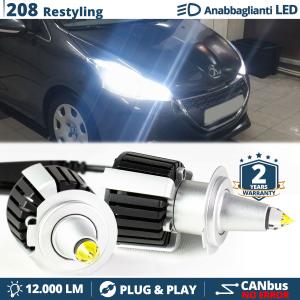 H7 LED Kit for Peugeot 208 Facelift Low Beam Lenticular | CANbus Led Bulbs | 6500K 12000LM