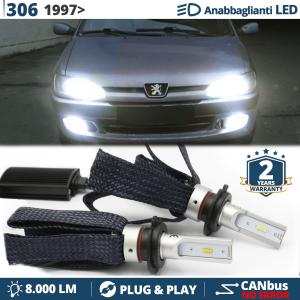Kit LED H7 para Peugeot 306 97-02 Luces de Cruce CANbus | 6500K Blanco Frío 8000LM