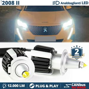 Kit LED H7 pour Peugeot 2008 2 Feux de Croisement | Ampoules LED CANbus Blanc Pur | 6500K 12000LM