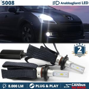 H7 LED Kit für Peugeot 5008 Abblendlicht CANbus Birnen | 6500K Weißes Eis 8000LM