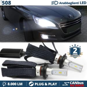 H7 LED Kit für Peugeot 508 1 Abblendlicht CANbus Birnen | 6500K Weißes Eis 8000LM