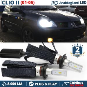 Kit LED H7 pour Renault CLIO 2 Phase 2 Feux de Croisement CANbus | 6500K Blanc Pur 8000LM
