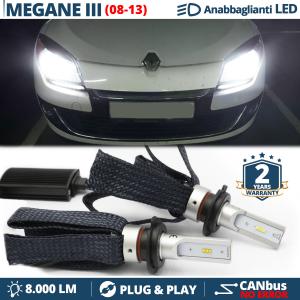 Kit LED H7 pour Renault MEGANE 3 Phase 1 Feux de Croisement CANbus 6500K Blanc Pur