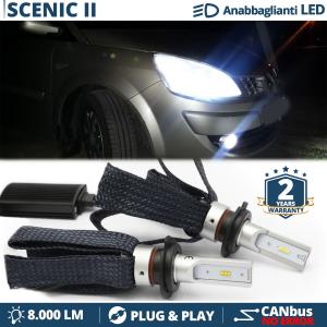 H7 LED Kit für Renault Scenic 2 Abblendlicht CANbus Birnen | 6500K Weißes Eis 8000LM