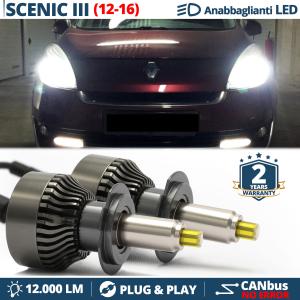 Kit Full Led H7 per Renault Scenic 3 Restyling Luci Bianche Anabbaglianti CANbus | 6500K 12000LM