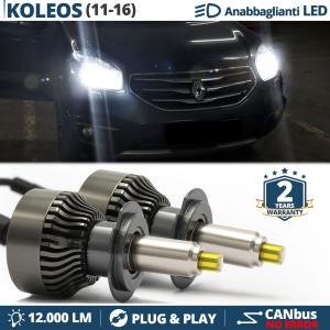 Kit Full Led H7 per Renault KOLEOS Restyling Luci Bianche Anabbaglianti CANbus | 6500K 12000LM
