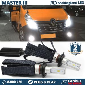 H7 LED Kit für Renault Master 3 Abblendlicht CANbus Birnen | 6500K Weißes Eis 8000LM