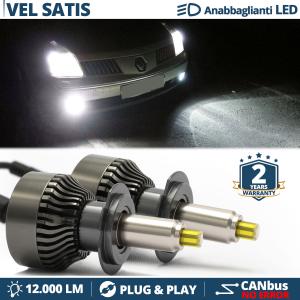 Lampade LED H7 per Renault VEL SATIS Luci Bianche Anabbaglianti CANbus | 6500K 12000LM